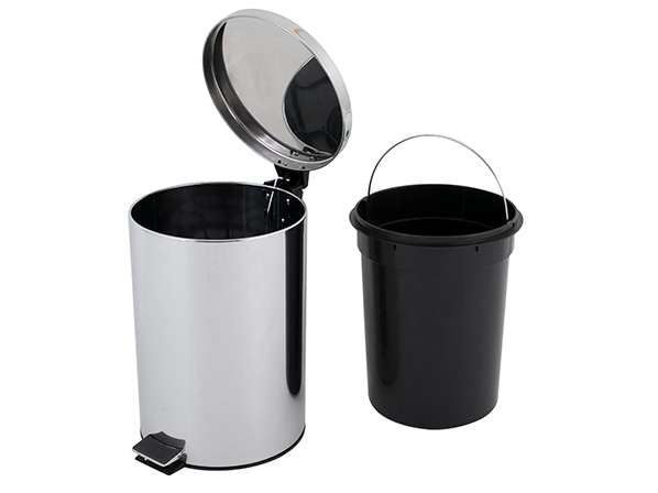 LIXEIRA METÁLICA AÇO INOX