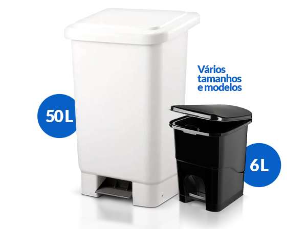 LIXEIRA PLÁSTICA 50L COM PEDAL