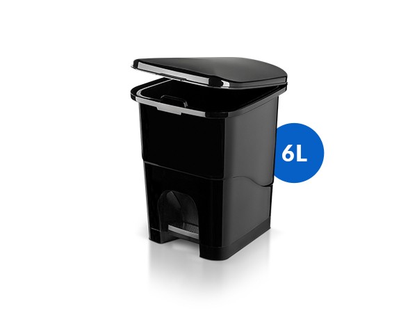 LIXEIRA PLÁSTICA 6L COM PEDAL 	